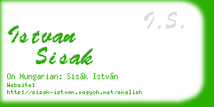 istvan sisak business card